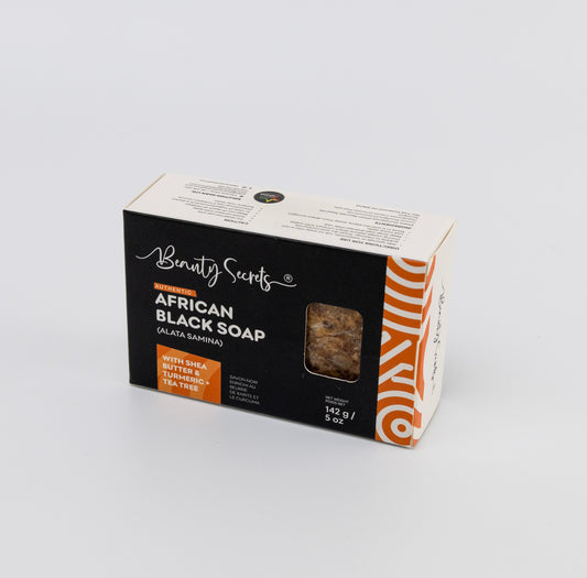 African Black Soap with Shea butter, Tumeric & Tea Tree