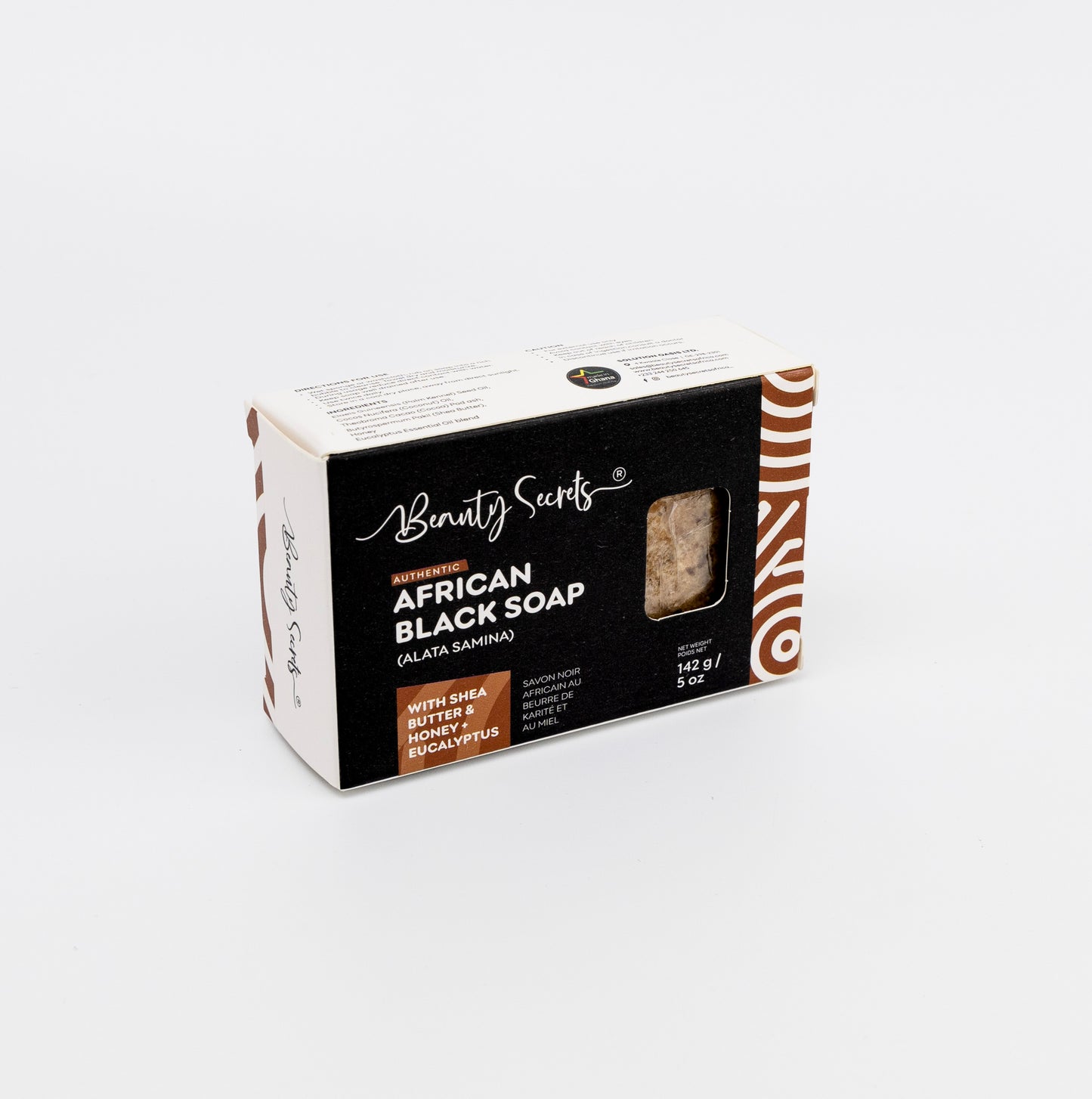African Black Soap with Shea butter, Honey & Eucalyptus