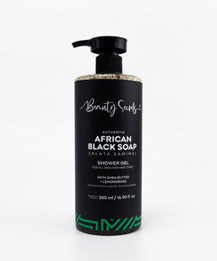 Gel douche au savon noir africain et beurre de karité