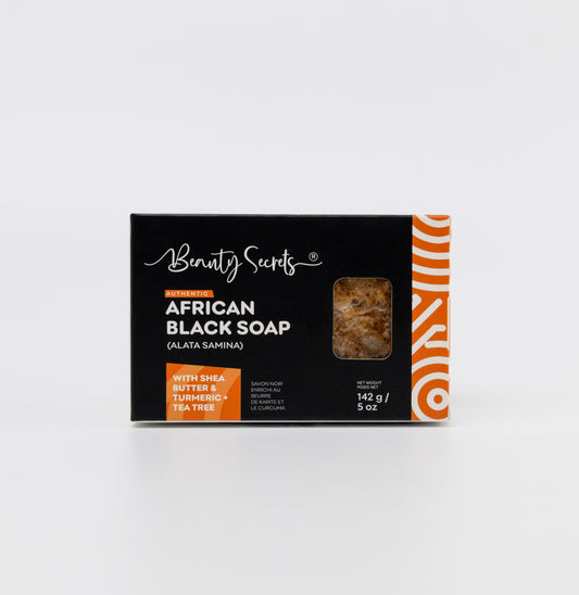 African Black Soap with Shea butter, Tumeric & Tea Tree