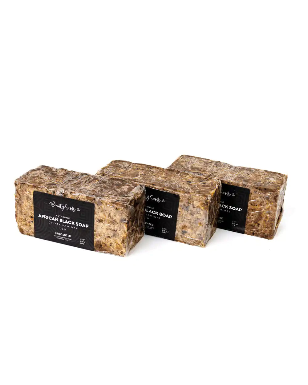 Bûche de savon noir africain non parfumée